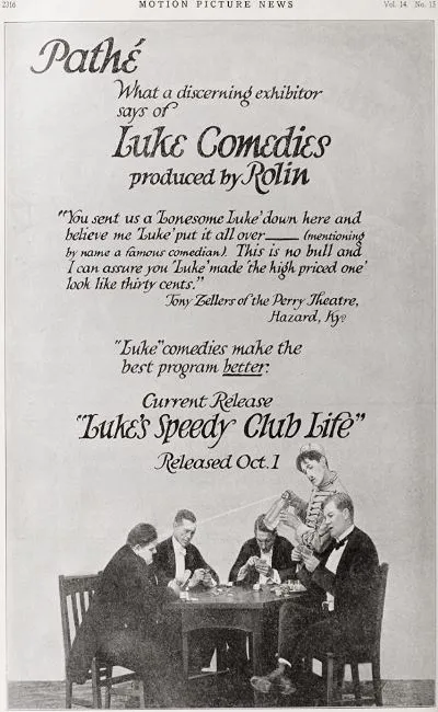 Luke's Speedy Club Life (1916)