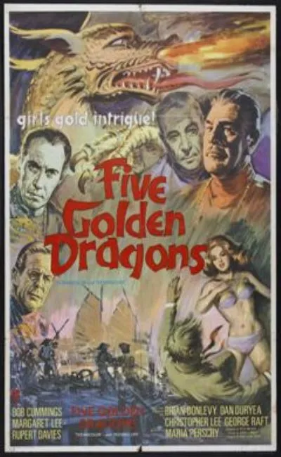 Five golden dragons